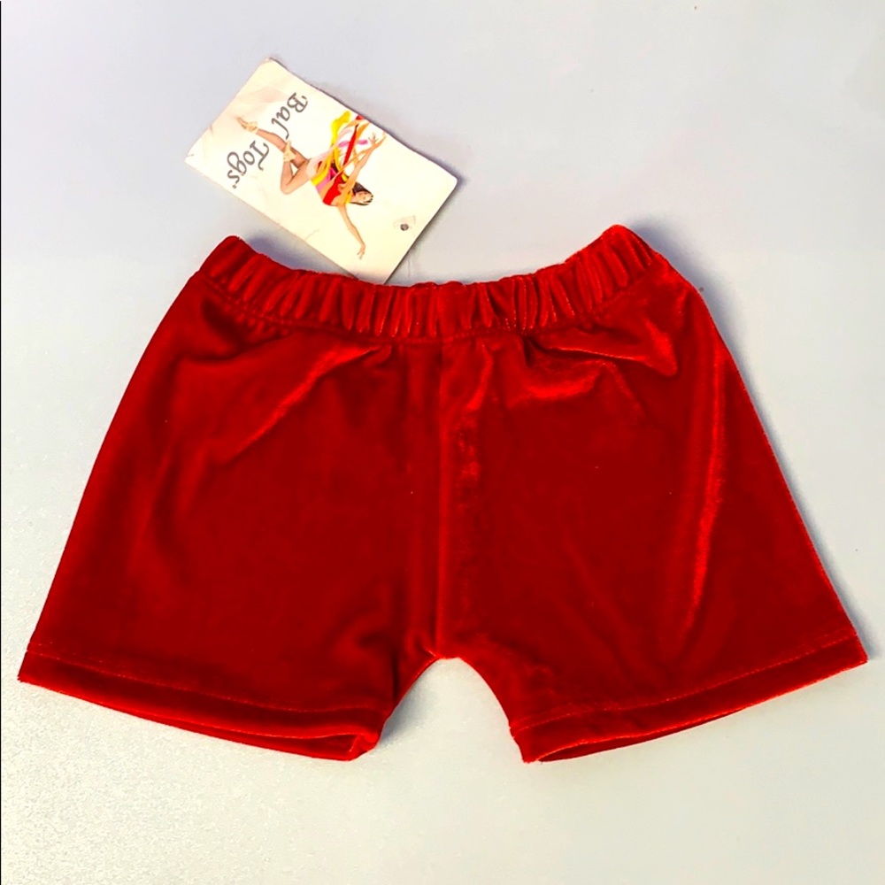 Rich Red Velvet! Girls’ Dance Shorts 4/6 BalTogs